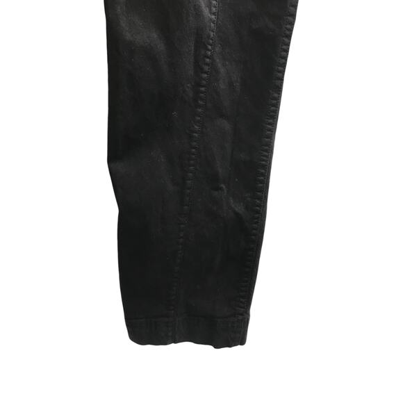 Alex Mill Jumpsuit Womens S Black Long Sleeve Romper Button Down Stretch Pockets - Picture 10 of 13